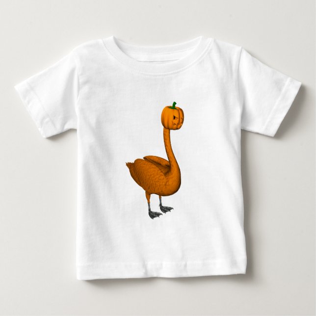 Sweet Orange Halloween Svan T-shirt (Framsida)
