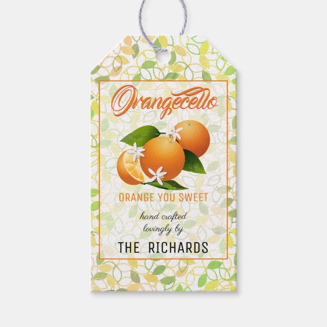 Sweet Orange Orangecello Fruit | TACK Presentetikett (Framsidan)