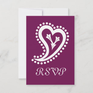 Sweet Paisley Hearts i Vin OSA kort