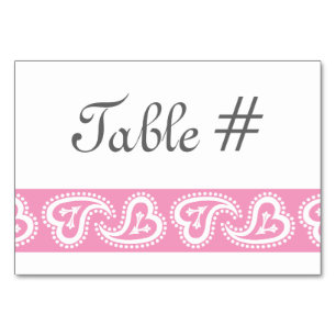 Sweet Paisley Hearts in Petal Rosa Bord Card Bordsnummer