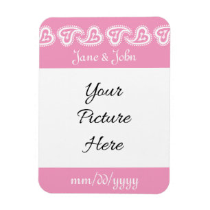 Sweet Paisley Hearts in Petal Rosa Reminder Magnet