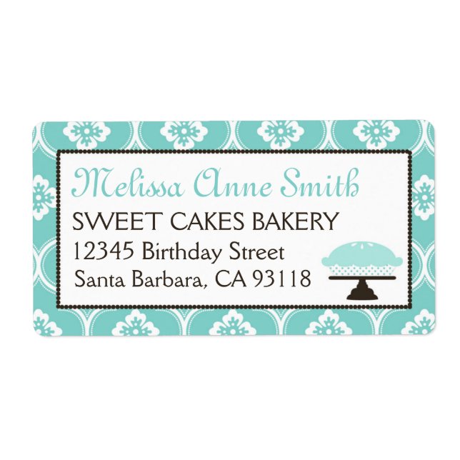 Sweet Paj Business Shipping Label Turcos Fraktsedel (Framsidan)