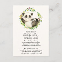 Sweet Panda Baby Shower Bok för Baby Card