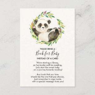 Sweet Panda Baby Shower Bok för Baby Card Tilläggskort
