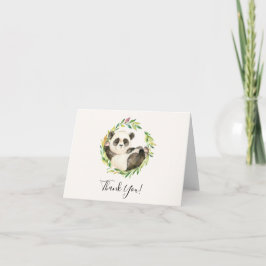 Sweet Panda Bear Baby Shower Tackkort