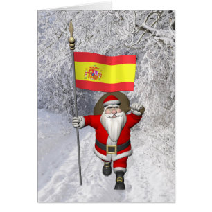 Sweet Papá Noel Wave La Rojigualda Hälsningskort