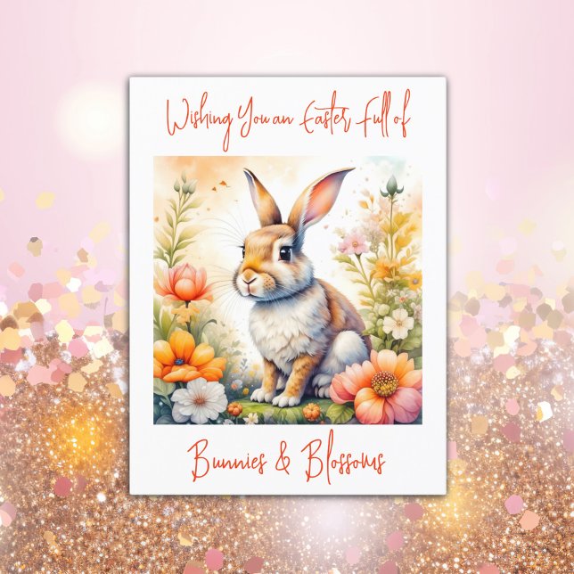 Sweet Påsk Blessings Vintage Bunny Rabbit Vykort (Skapare uppladdad)