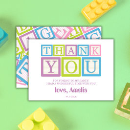Sweet Pastel Block Lettering Tack Kort