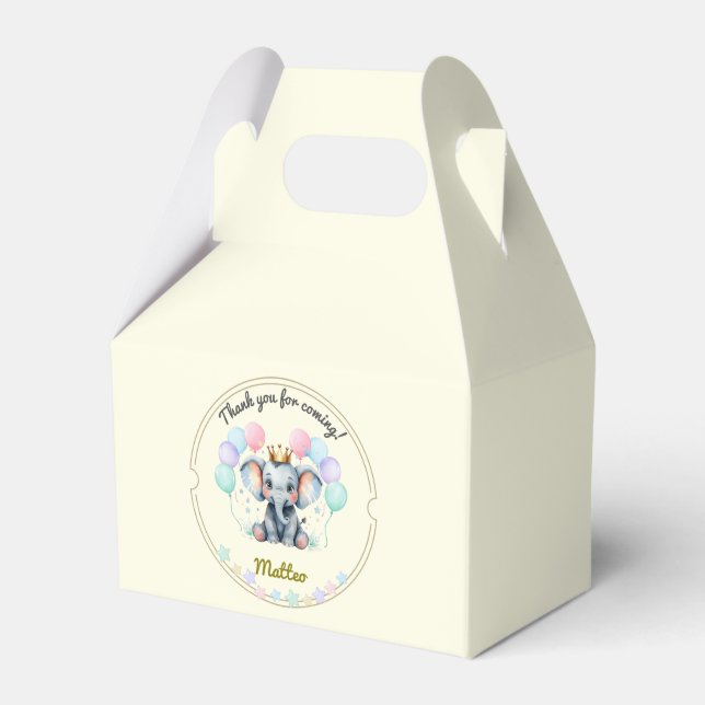 Sweet Pastel Elephant – editable  Presentaskar (Framsidan Sidan)
