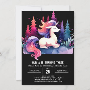 Sweet Pastel Horse Birthday Inbjudningar