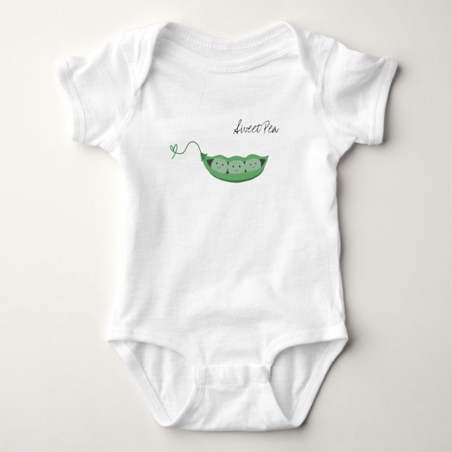 Sweet Pea Baby Bodysuit T Shirt (Framsida)
