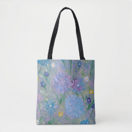 Sweet Pea Blommigt Tote Bag Tygkasse