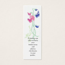 Sweet Pea Bookmark Litet Visitkort