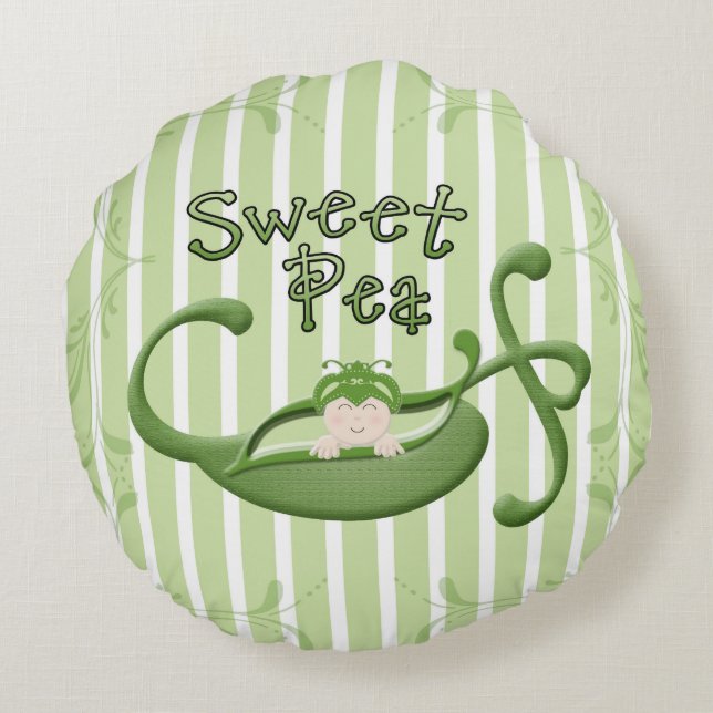 Sweet Pea Rund Kudde (Baksidan)