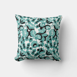 Sweet Pea (Teal) Fine Art Kudde