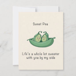 Sweet Pea Valentine Postcard Julkort