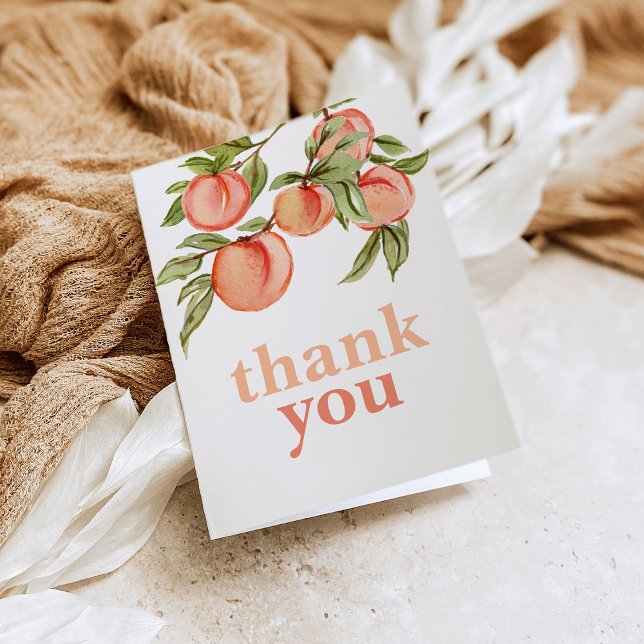Sweet Peach Baby Shower Tack Cards Inbjudan (Skapare uppladdad)