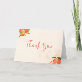 Sweet Peach Baby Shower Thank You Card Tack Kort