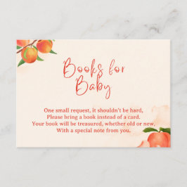 Sweet Peach Books for Baby Card – Fruit-Themed Tilläggskort
