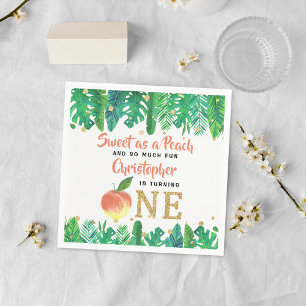 Sweet Peach Boys 1:a födelsedagen Pappersservett