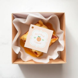 Sweet Peach Cobbler Elegant Baby Shower Gåvor Etiketter