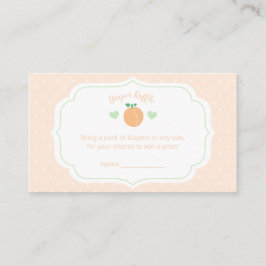 Sweet Peach Elegant Baby Shower Diaper Raffle Tilläggskort