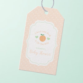 Sweet Peach Elegant Baby Shower Presentetikett