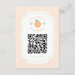 Sweet Peach Elegant Baby Shower Registry Tilläggskort