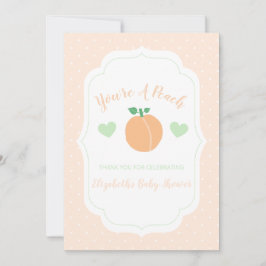 Sweet Peach Elegant Baby Shower Tack Kort