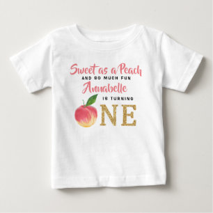 Sweet Peach Girls 1:a födelsedagen T Shirt