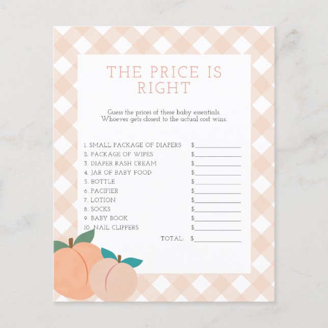 Sweet Peach | Gissa Prist visningsspel (Framsida)