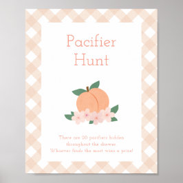 Sweet Peach | Nappar Hunt Baby Shower Game Poster