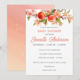 Sweet Peach Orchard Baby Shower Inbjudningar