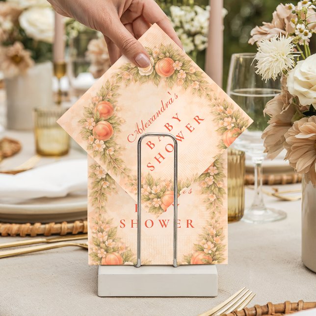 Sweet Peach Orchard Baby Shower Pappersservett (Skapare uppladdad)