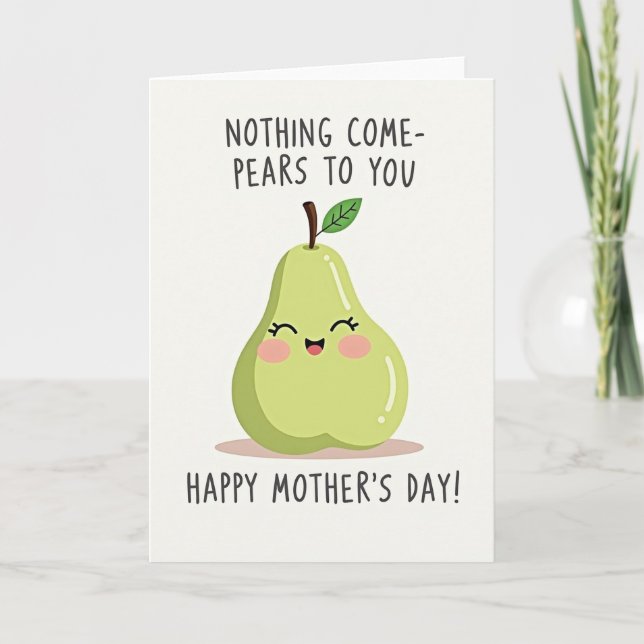 Sweet Pear Mothers Day Card Kort (Framsida)