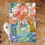 Sweet Peas Burk Theo van Rysselberghe Kökshandduk<br><div class="desc">En kökshandduk med brans konsmålning av Theo van Rysselberghe (1862-1926),  Sweet Peas (1908),  även känd som Pois de Senteur. Han var en belgisk Neo-Impressionistisk målare som visade upp ett glas vas försett med delikat rosa och rödsöta ärter som vilar på bord.</div>