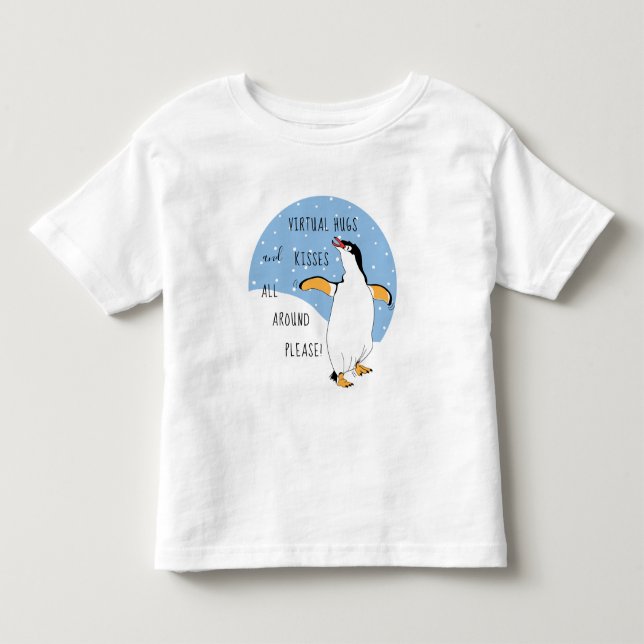 Sweet Penguins Virtuell Hugs och Kisses T Shirt (Framsida)
