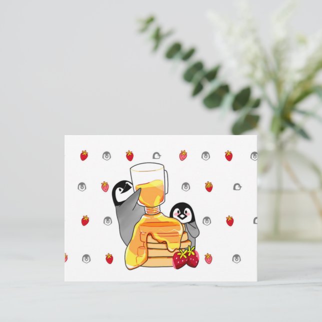 Sweet Penguins vycard Vykort (Stående Fram)