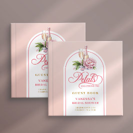 Sweet petals and prosecco blush gold guest book gästböcker