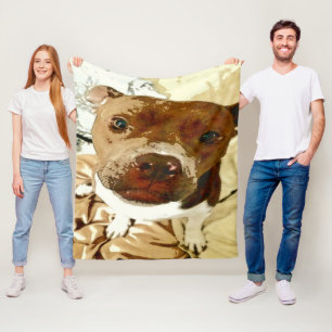 Sweet Pibble Ansikte Fleecefilt