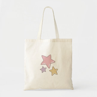 Sweet Pink and Yellow Star Doodle Carryall Bag Tygkasse