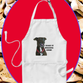Sweet Pitbull Lab Mix Hund på Chefs Apron Förkläde