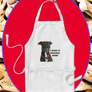 Sweet Pitbull Lab Mix Hund på Chefs Apron Förkläde