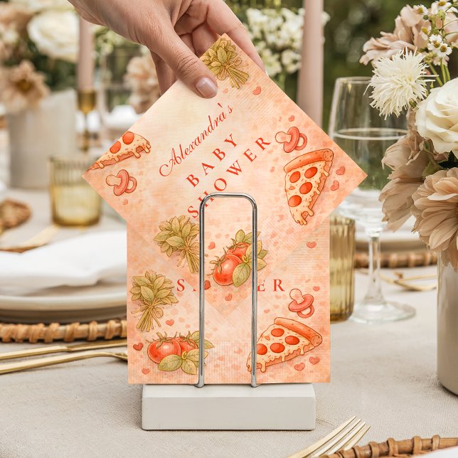 Sweet Pizza Baby Shower Pappersservett (Skapare uppladdad)