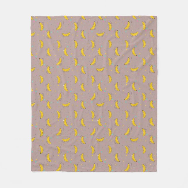 Sweet & Playful Banana Dream Pattern Fleecefilt (Framsidan)