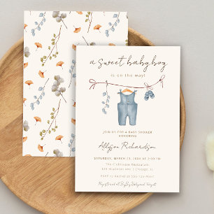 Sweet pojke boho barnkläder dusch inbjudningar