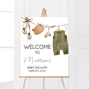Sweet Pojke Boho Clothes Baby Shower Välkommen Poster