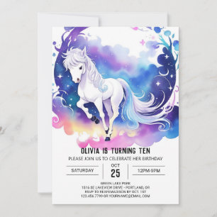 Sweet Pony Carousel Birthday Inbjudningar
