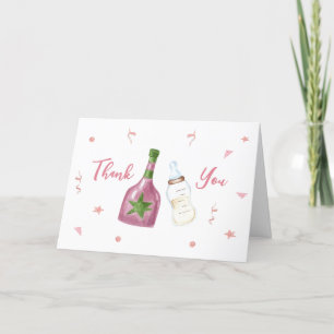 Sweet Poppin Champagne Flaskor Baby Shower Tack Kort