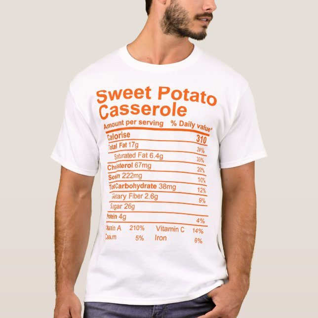 Sweet Potato Casserole T Shirt (Framsida)
